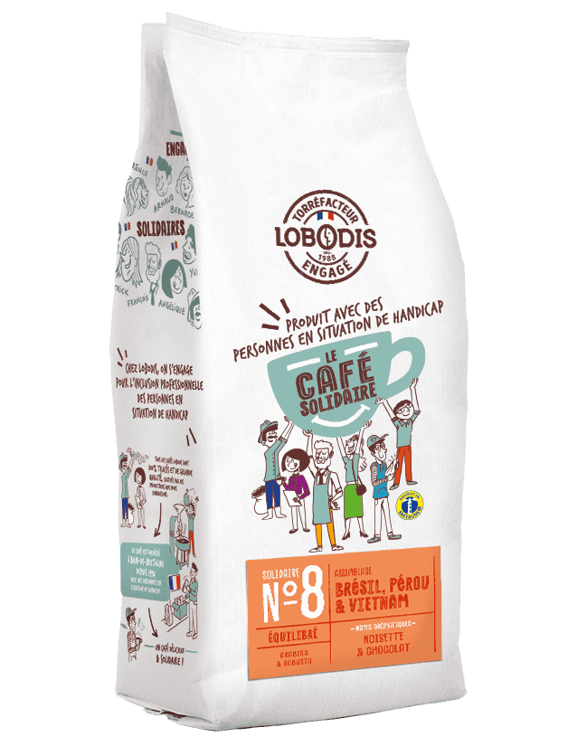 cafe solidaire numéro 8 Lobodis grain bresil perou vietnam 1kg entreprise bureau