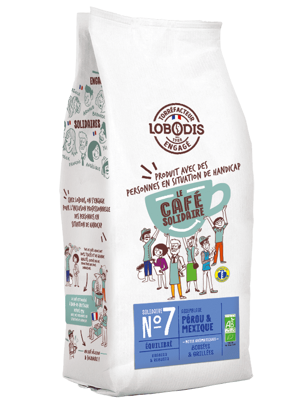 cafe solidaire numéro 7 grain perou mexique sachet1kg entreprise bureau