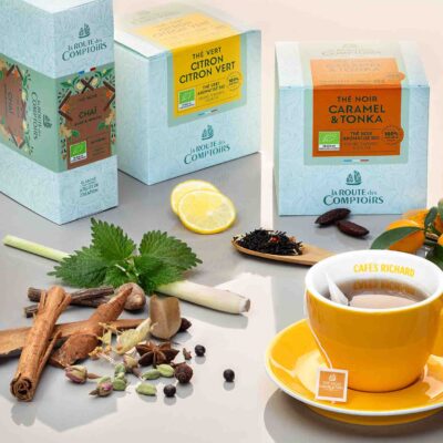 la route des comptoirs thé et tisane pour le bureau, entreprise, salle de pause cafeteria
